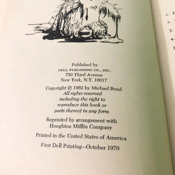 Vtg 1970 Paddington Bear At Large A Dell  Yearling Book Paperback Michael Bond - Picture 14 of 16